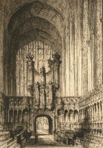 Early 20th Century Etching - King's College Chapel, Cambridge