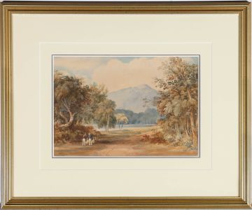Attrib. Henry Edridge (1769-1821) - Watercolour, Walk to the Mountain Lake