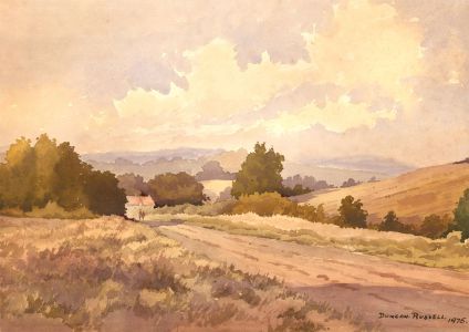 Duncan Russell - 1975 Watercolour, Near Bovey Tracey