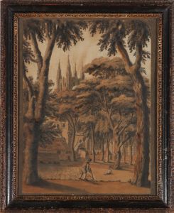 Early 19th Century Watercolour - The Grounds Of Canterbury Cathedral