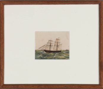 Miniature Mid 19th Century Watercolour - Little Boat