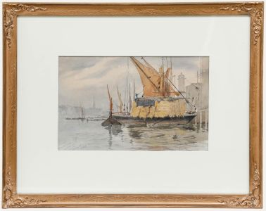 Herbert Menzies Marshall (1841-1913) - 1871 Watercolour, The Quay