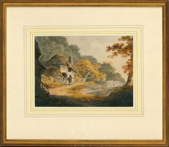 Attrib. William Payne (1760-1830) - Framed Watercolour, Riverside Cottage