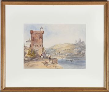 Philip Sheppard (1838-1895) - Framed Late 19th Century Watercolour, On the Rhine