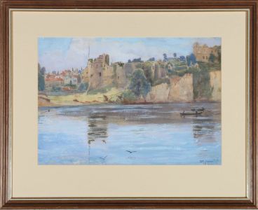 William Norris - Framed 1896 Watercolour, Chepstow Castle