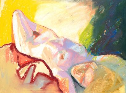 Richard J.S. Young - Contemporary Pastel, Vibrant Nude