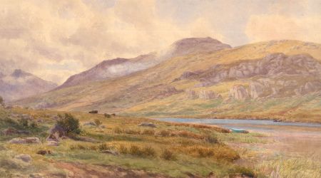 George Harrison RCA (1867-1950) - Watercolour, Welsh Landscape