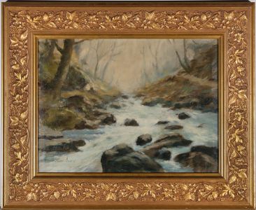 William Burns FRSA (1923-2010) - Framed 20th Century Oil, River Lyn, Devon