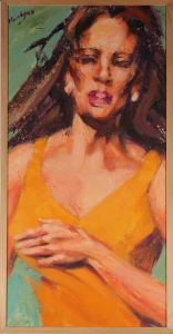 Clifford Hanley (1948-2021) - Framed 1998 Oil, To A House On Fire