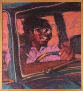 Clifford Hanley (1948-2021) - 1996 Oil, Lady Cab Driver