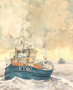 A. d'Espremenil - 20th Century Watercolour, Study of a Fishing Boat