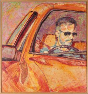 Clifford Hanley (1948-2021) - Framed 1992 Oil, The Geek