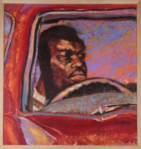 Clifford Hanley (1948-2021) - Framed 1994 Oil, Purple Heat