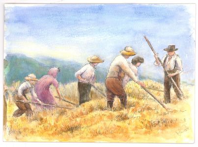 Vera Bartlett - 20th Century Watercolour, Hay-making