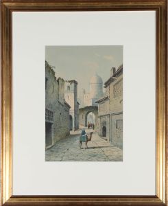 A. Lewis - Framed Mid 20th Century Watercolour, Arab in the Street