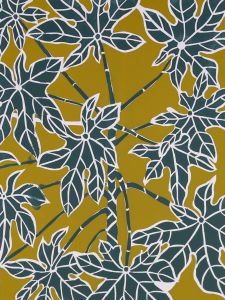 Pamela J. Salter - Contemporary Silkscreen, Rubber Plant Double