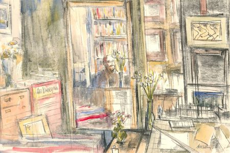 Peter Collins ARCA - 1982 Watercolour, The Artist's Studio