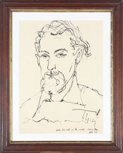 Peter Collins ARCA - 20th Century India Ink, The Artist's Self Portrait
