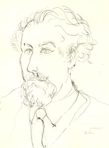 Peter Collins ARCA - 20th Century India Ink, Artist's Self Portrait