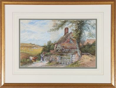 Late 19th Century Watercolour - Return to the Farmhouse