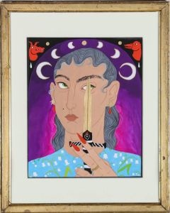 Isabelle Mulvany - 2022 Gouache, Beware A Woman's Blade
