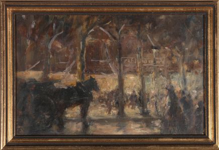 Frederick Charles Winby (1875-1959) - Framed Oil, Leaving the Ballroom