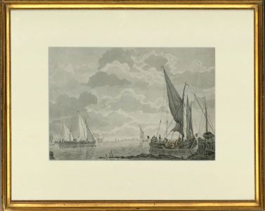 Late 19th Century Watercolour - Fishing Smacks in the Harbour