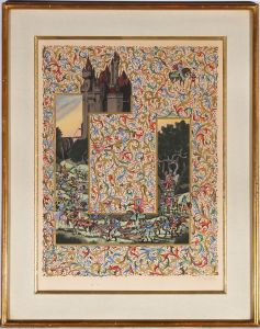 J. Chadrall - 20th Century Gouache, The Road to Camelot