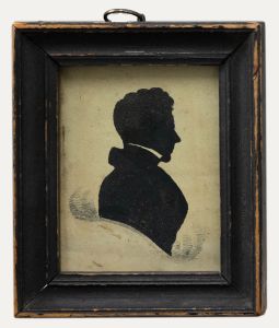 19th Century India Ink - Silhouette of a Gentleman