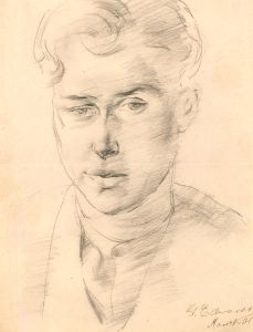 E.L. Edwards - Mid 20th Century Graphite Drawing, Young Gentleman