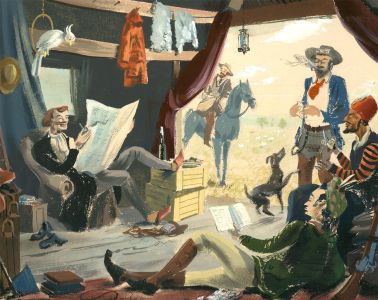 John Beaven (act. 1940-1970) - Mid 20th Century Gouache, The Day Off