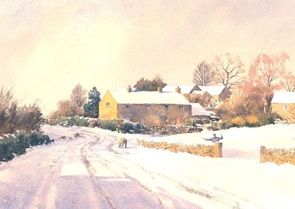 Paul Pacey (b.1961) - 2001 Watercolour, Snowball Fighting