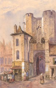 Late 19th Century Watercolour - Gates to the Town