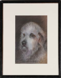 Early 20th Century Pastel - The Handsome Lurcher