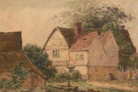 19th Century Watercolour - Farm House In The Countryside