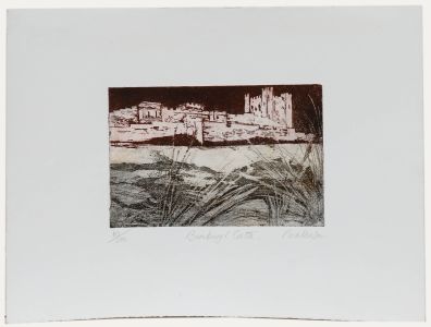 Pat Mallinson (1930-2008) - 20th Century Etching, Bamburgh Castle