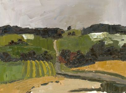 Daniel Nichols - Initialled Contemporary Oil, Rolling Hills