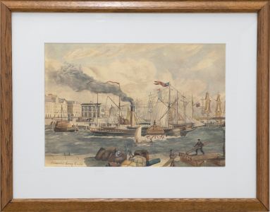 Late 19th Century Watercolour - Steam Packet Leaving Dundee