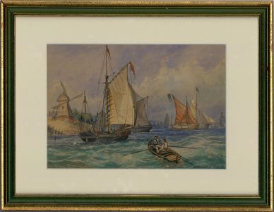 Circle of Edward William Cook RA (1811-1880), 1868 - Fishing off the Dutch Coast