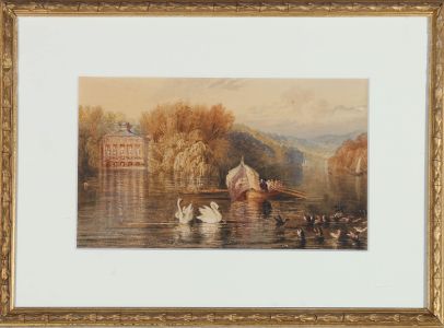 Framed Mid 19th Century Watercolour - On the Thames