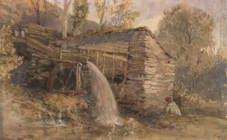 Manner of David Cox - 1847 Watercolour, Betws-y-coed, North Wales