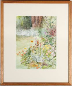 Margaret Lister - Framed 20th Century Watercolour, Summer Borders