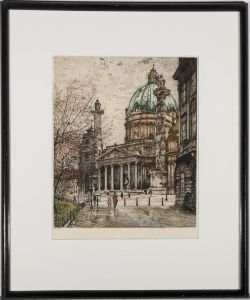 Tanna Kasimir-Hoernes (1887-1972) - Framed Etching, The Karlskirche