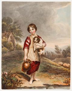 Mid 19th Century Watercolour - Fetching Water