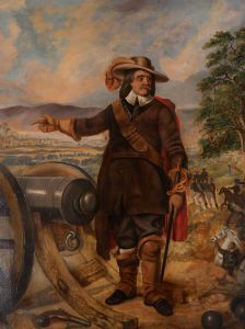 Fine Large 19th Century Oil - Manning the Military Canons