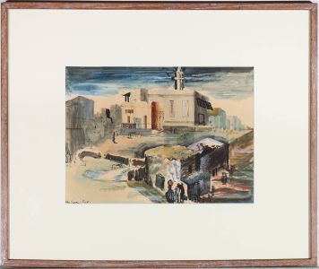 Leslie Moore (1913–1976) - 1942 Watercolour, Near Abu Simbel, Egypt