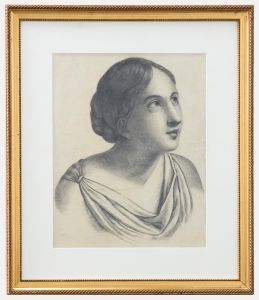 Early 19th Century Charcoal Drawing - Daydreaming