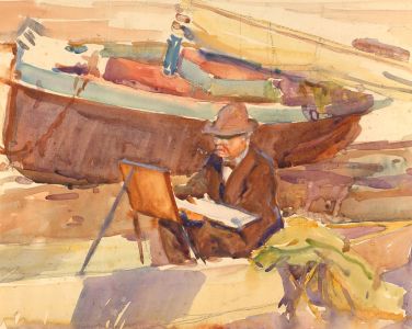 Early 20th Century Watercolour - Artist In Situ