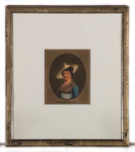 Early 19th Century Stipple Engraving - Woman from Canton Vaud