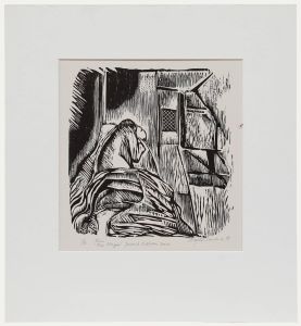 Angela Lemaire (1944-2025) - 2010 Woodcut, The Plague